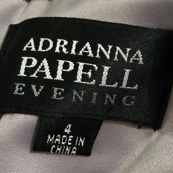 Adrianna Papell Strapless Lace Overlay‎ Sheath Dress Grey Size 4 - Picture 10 of 10